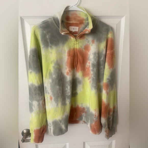 Tie-Dye‎ Quarter-Zip Sweatshirt - Picture 1 of 5